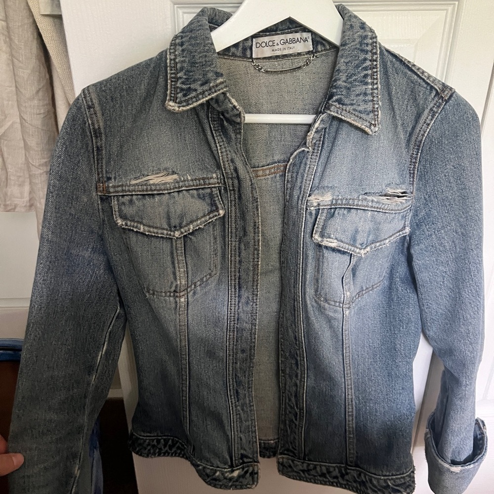 Dolce & Gabbana Women's Light Blue Jean Jacket